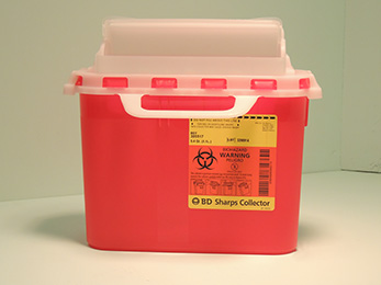 5.4 Quart (Red) Sharps Container