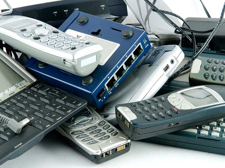 A pile of old electronics