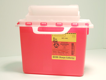 2 Gallon (Auto Flip Top) Sharps Container